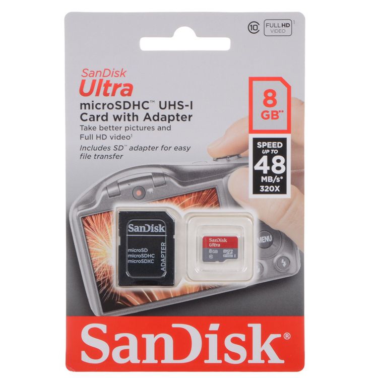 SanDisk MicroSDHC 8Gb Class10 Ultra